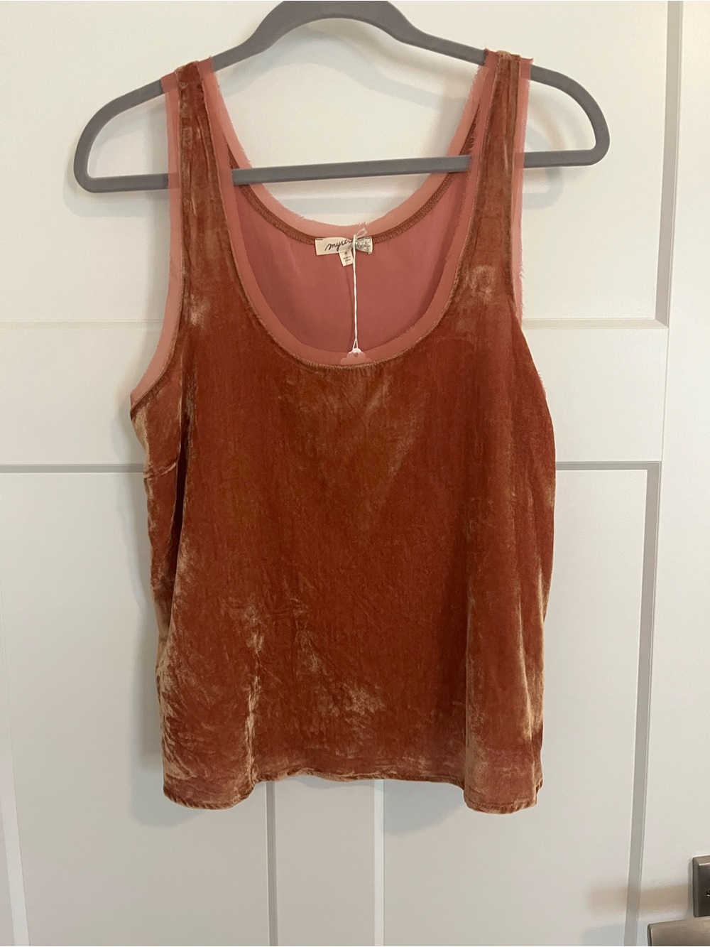 Velvet Scoop Neck Tank Top